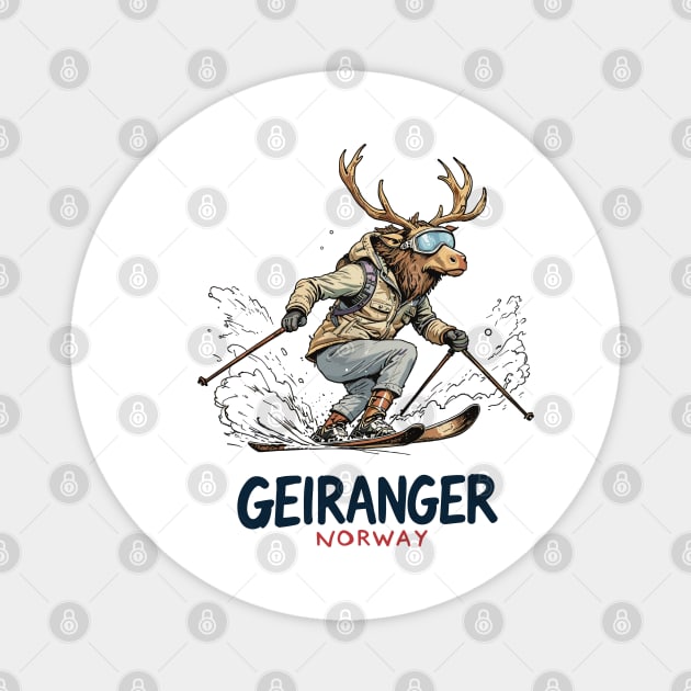 Geiranger Norway Magnet by JessArty